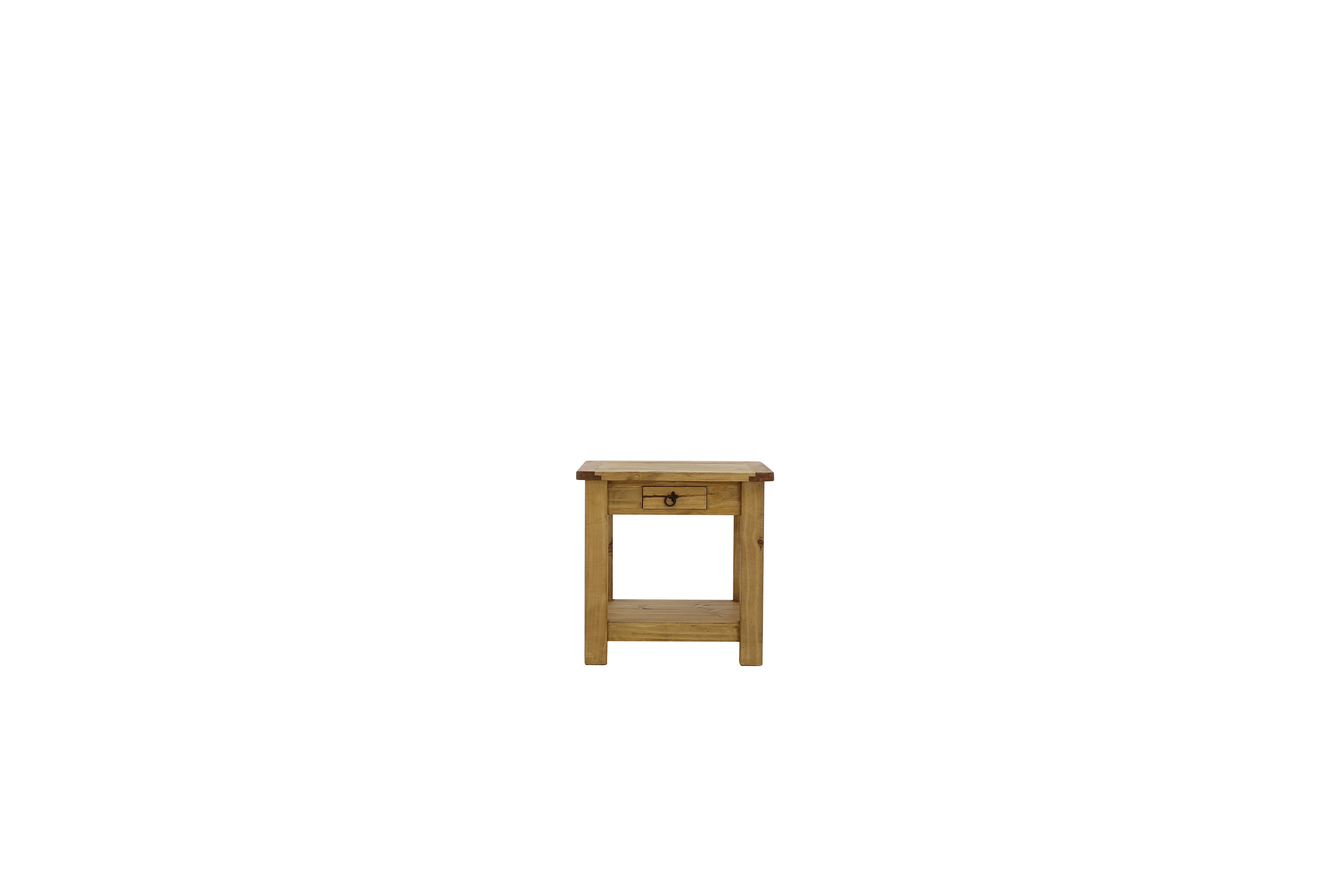 Lawman End Table - Light Wax