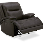 BROCKTON CHOCOLATE LEATHER 3P POWER RECLINER WITH POWER HEADREST AND LUMBAR - Additional View 1