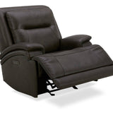 BROCKTON CHOCOLATE LEATHER 3P POWER RECLINER WITH POWER HEADREST AND LUMBAR - Additional View 1