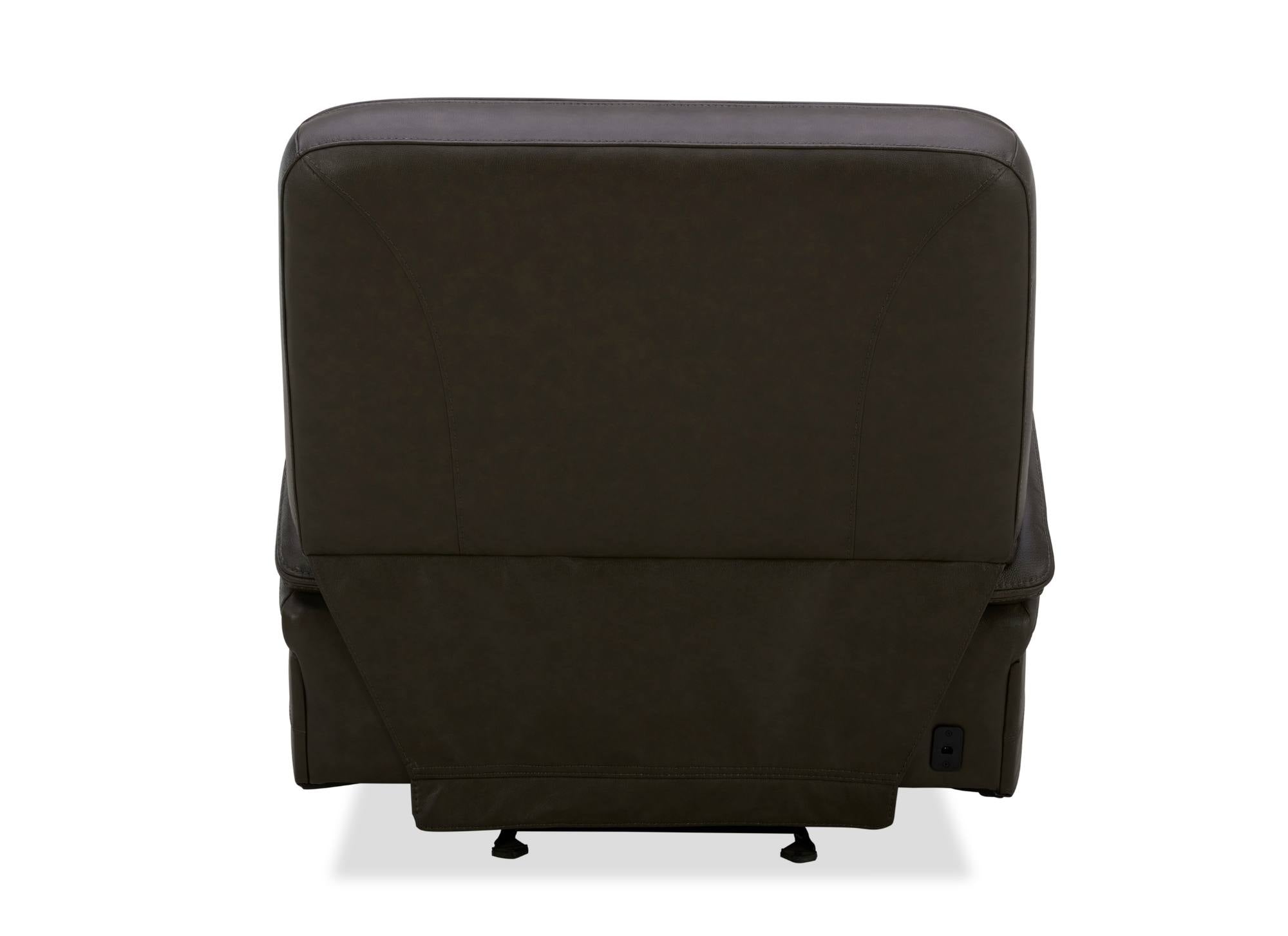 BROCKTON CHOCOLATE LEATHER 3P POWER RECLINER WITH POWER HEADREST AND LUMBAR - Additional View 2