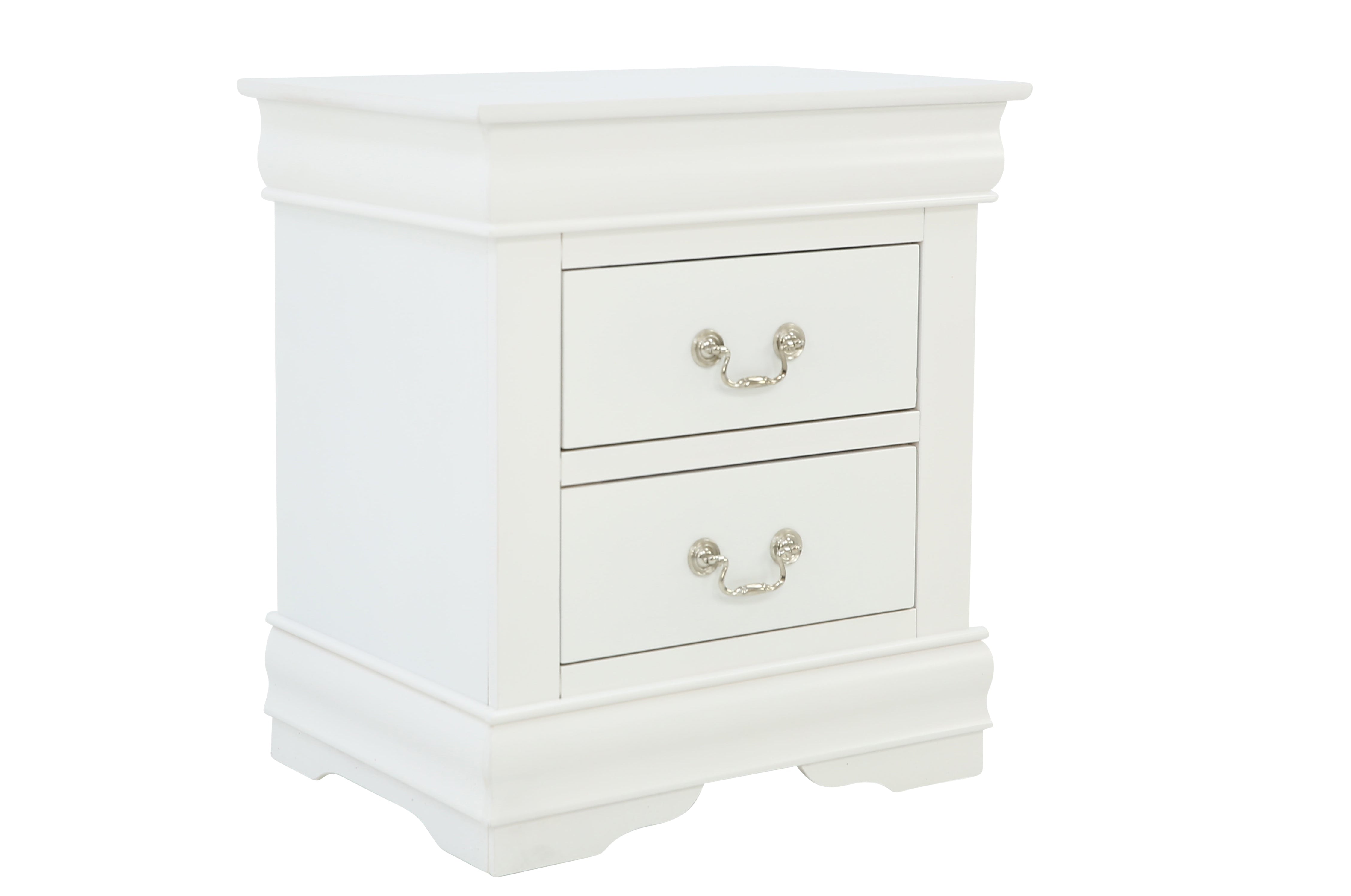 LOUIS PHILIP WHITE NIGHTSTAND - Additional View 1