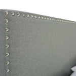 Erin Grey Full Bed With Nailhead Accents - Additional View 2