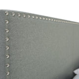 Erin Grey Full Bed With Nailhead Accents - Additional View 2