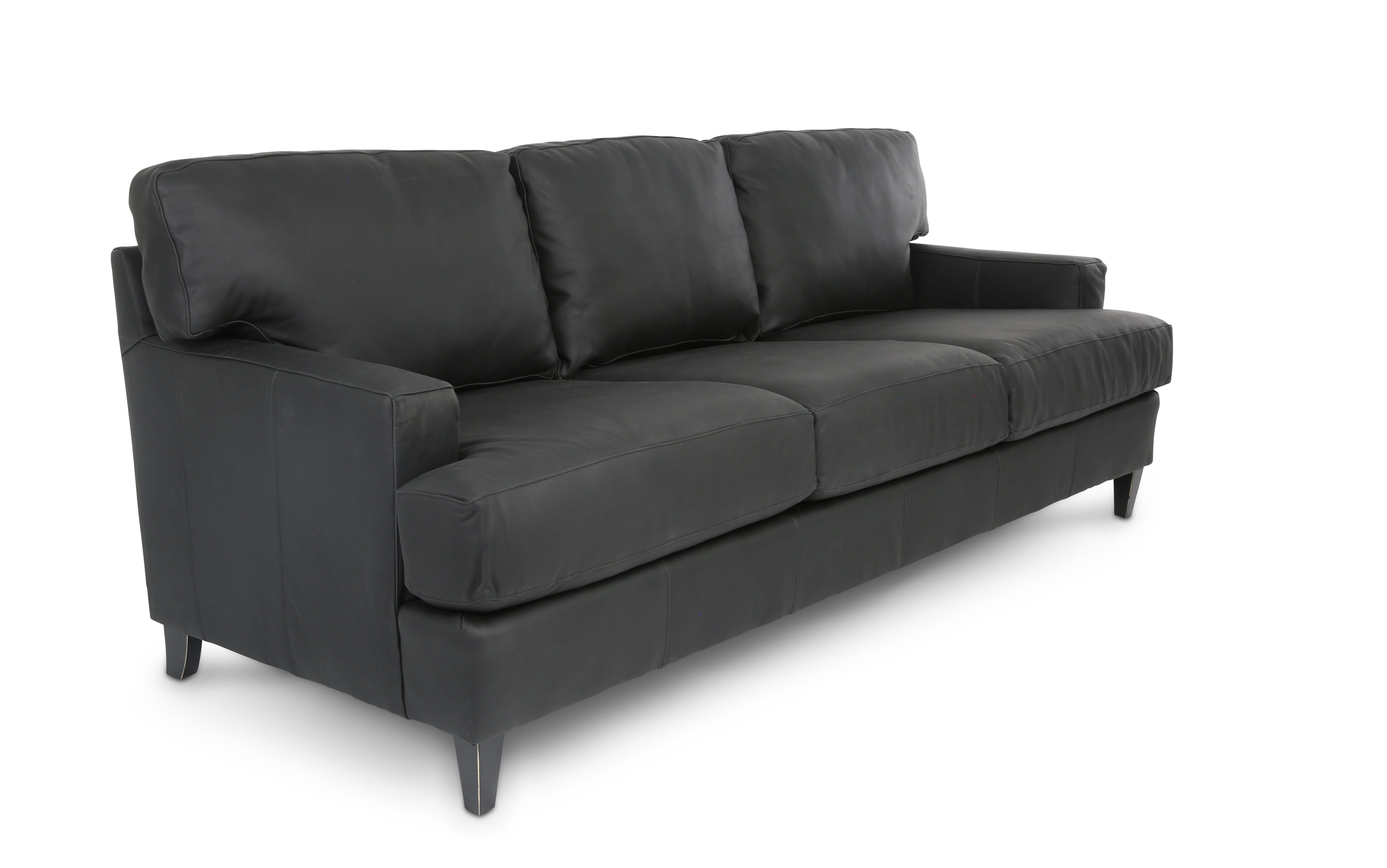 TOMBSTONE NIGHTS PEAK 100% LEATHER SOFA - Additional View 1
