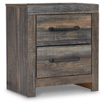 Ashley Furniture - Drystan Two Drawer Night Stand - Brown - Beige Wood - Nightstands - Additional View 1