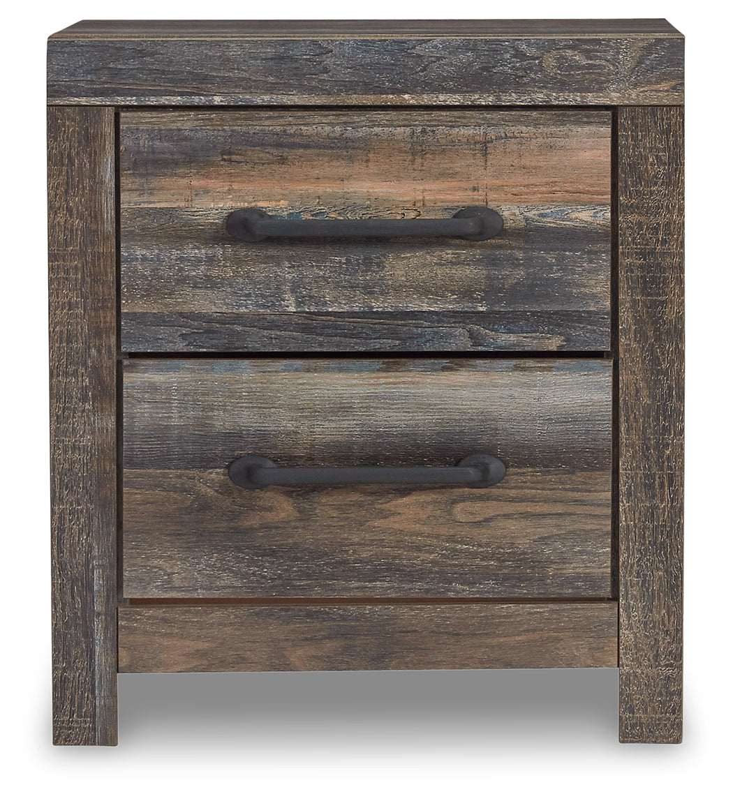 Ashley Furniture - Drystan Two Drawer Night Stand - Brown - Beige Wood - Nightstands - Additional View 2
