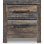 Ashley Furniture - Drystan Two Drawer Night Stand - Brown - Beige Wood - Nightstands - Additional View 2