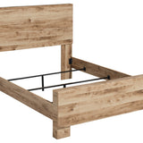 Ashley Furniture - Hyanna Queen Panel Bed - Brown - Beige Wood - Beds - Additional View 3