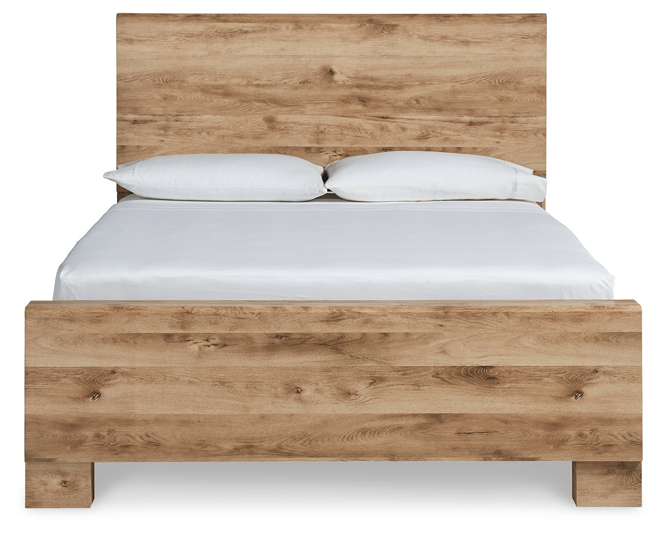 Ashley Furniture - Hyanna Queen Panel Bed - Brown - Beige Wood - Beds - Additional View 4