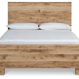 Ashley Furniture - Hyanna Queen Panel Bed - Brown - Beige Wood - Beds - Additional View 4