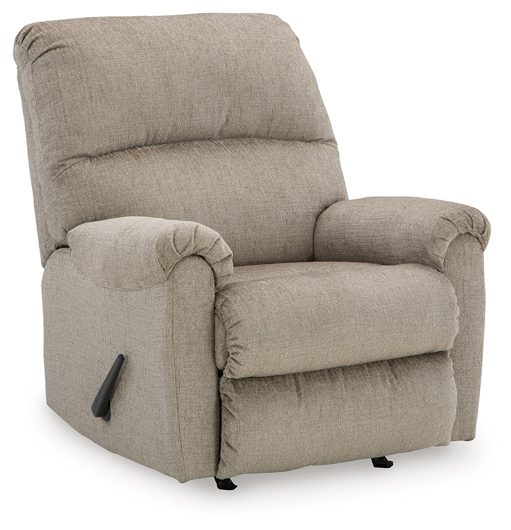 Ashley Furniture - Stonemeade Recliner - Taupe - Light Brown Fabric - Recliners