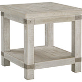 Ashley Furniture - CARYNHURST END TABLE - Pearl Silver Metal|Wood - Tables