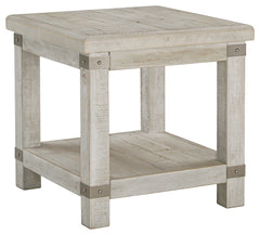 Ashley Furniture - CARYNHURST END TABLE - Pearl Silver Metal|Wood - Tables