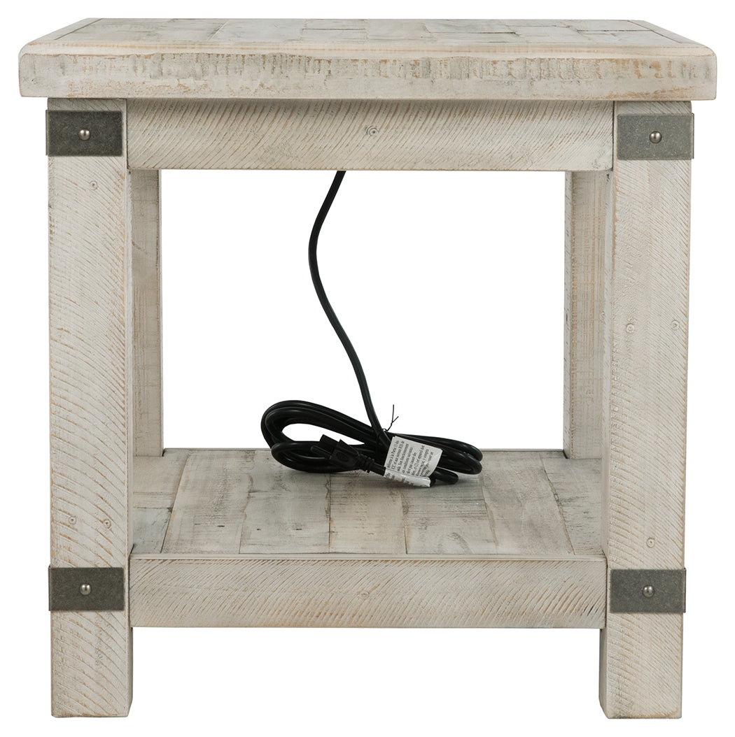 Ashley Furniture - CARYNHURST END TABLE - Pearl Silver Metal|Wood - Tables - Additional View 2