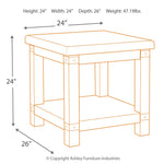 Ashley Furniture - CARYNHURST END TABLE - Pearl Silver Metal|Wood - Tables - Additional View 7