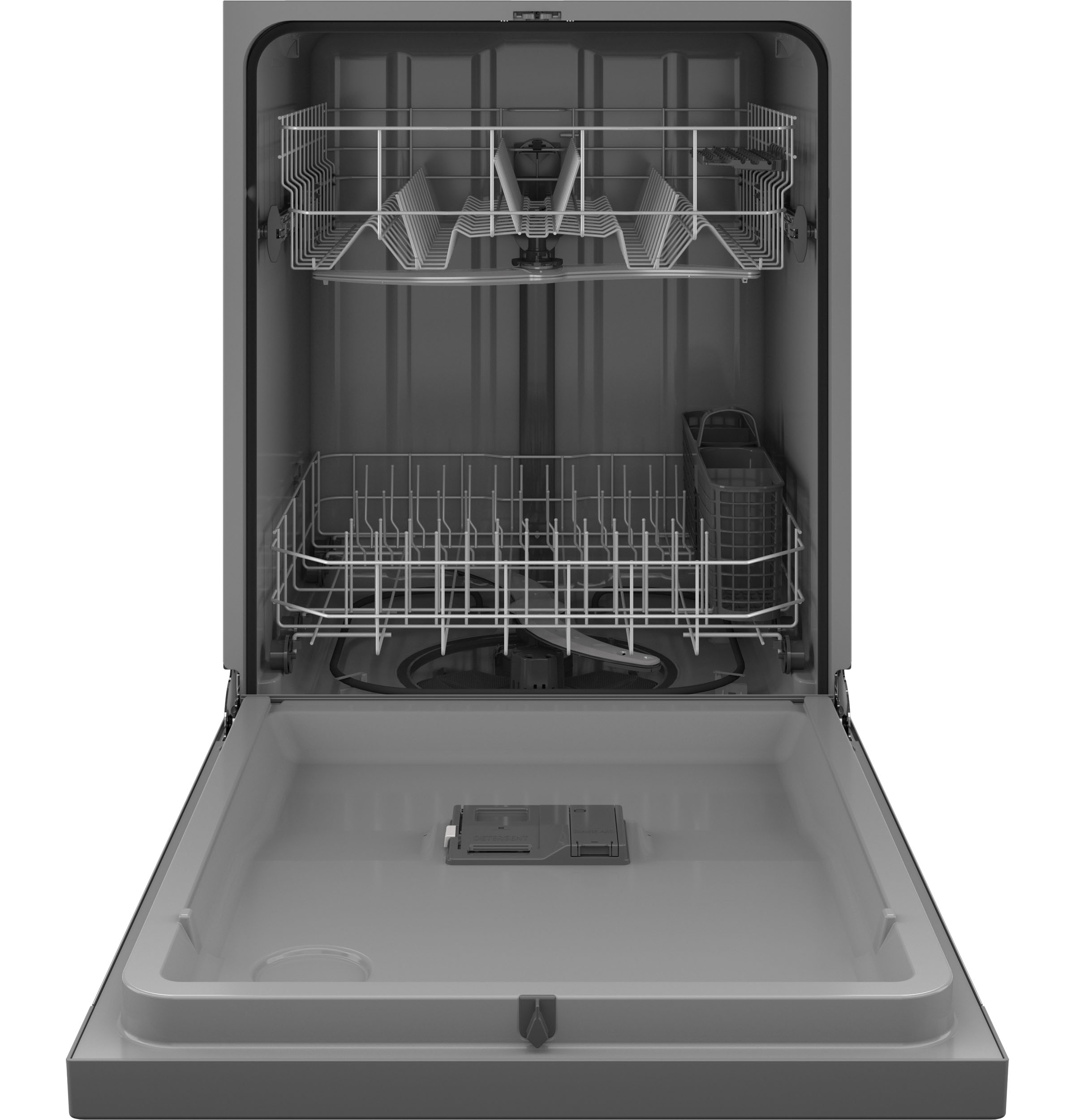 GE STAINLESS DISHWASHER FRONT CONTROL WITH STEAM - Pearl Silver - Dishwashers - Additional View 1