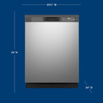 GE STAINLESS DISHWASHER FRONT CONTROL WITH STEAM - Pearl Silver - Dishwashers - Additional View 24