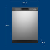 GE STAINLESS DISHWASHER FRONT CONTROL WITH STEAM - Pearl Silver - Dishwashers - Additional View 24