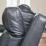 Ashley Furniture - MOMENTUM ADMIRAL LEATHER 2P POWER CONSOLE LOVESEAT - Blue Leather Match - Loveseats - Additional View 4
