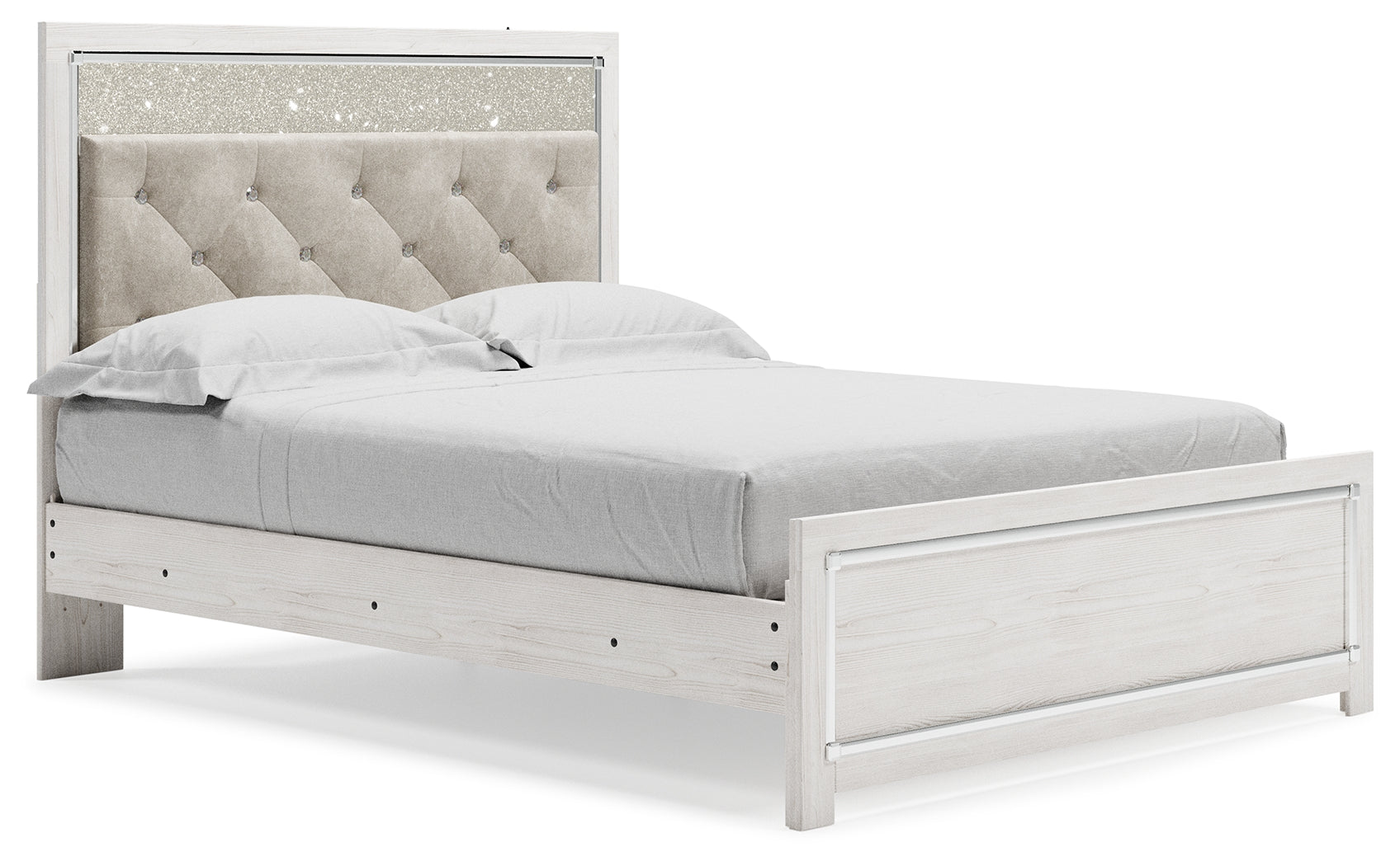 Ashley Furniture - Altyra Queen Panel Bed - White Wood - Beds