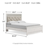 Ashley Furniture - Altyra Queen Panel Bed - White Wood - Beds - Additional View 3