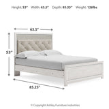 Ashley Furniture - Altyra Queen Panel Bed - White Wood - Beds - Additional View 3