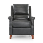 Carenton Leather Push Back Recliner - Blueberry