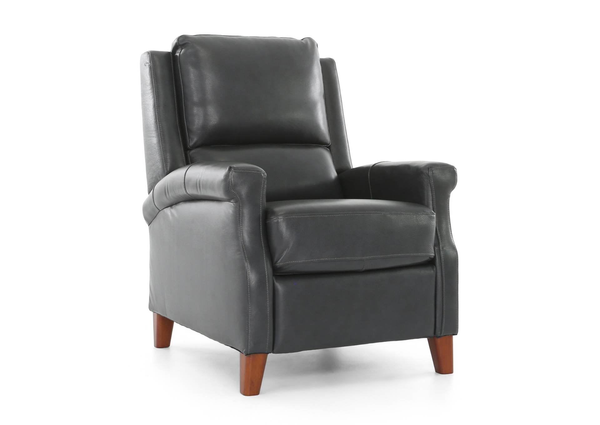 Carenton Leather Push Back Recliner - Blueberry - Additional View 1