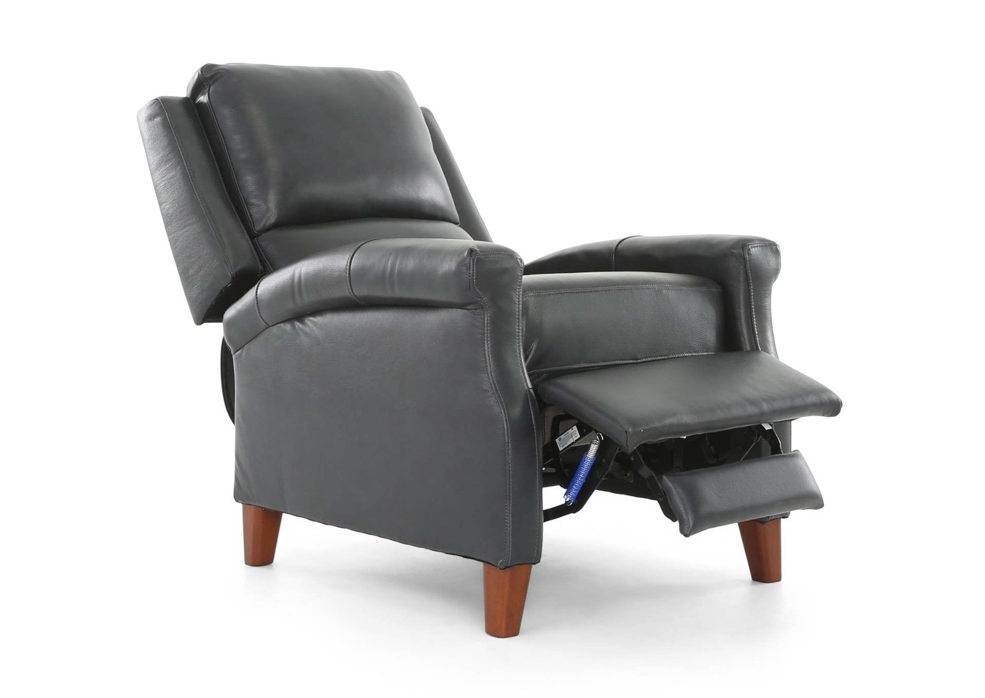 Carenton Leather Push Back Recliner - Blueberry - Additional View 2