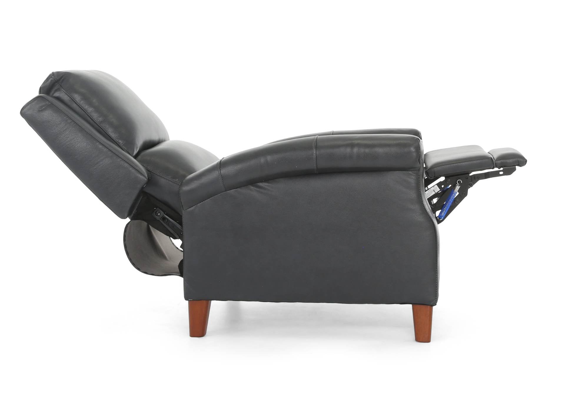 Carenton Leather Push Back Recliner - Blueberry - Additional View 3