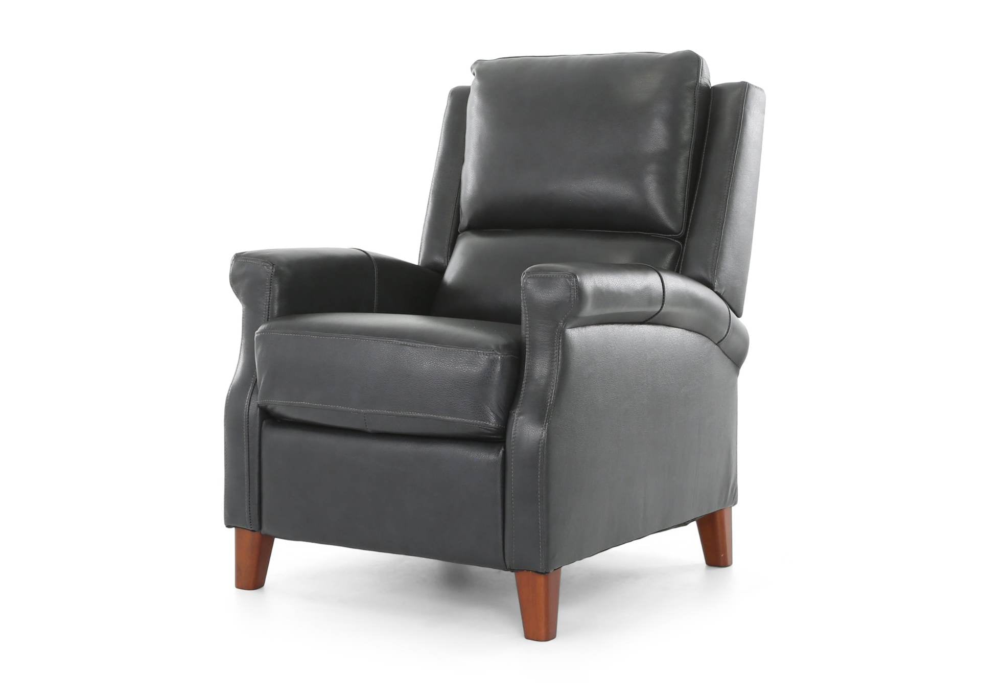 Carenton Leather Push Back Recliner - Blueberry - Additional View 4