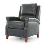 Carenton Leather Push Back Recliner - Blueberry - Additional View 4