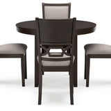 Ashley Furniture - Langwest 5 Piece Dining Set - Dark Brown Fabric|Wood - Dining Room Sets - Additional View 2
