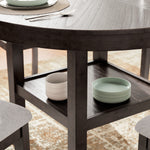 Ashley Furniture - Langwest 5 Piece Dining Set - Dark Brown Fabric|Wood - Dining Room Sets - Additional View 3