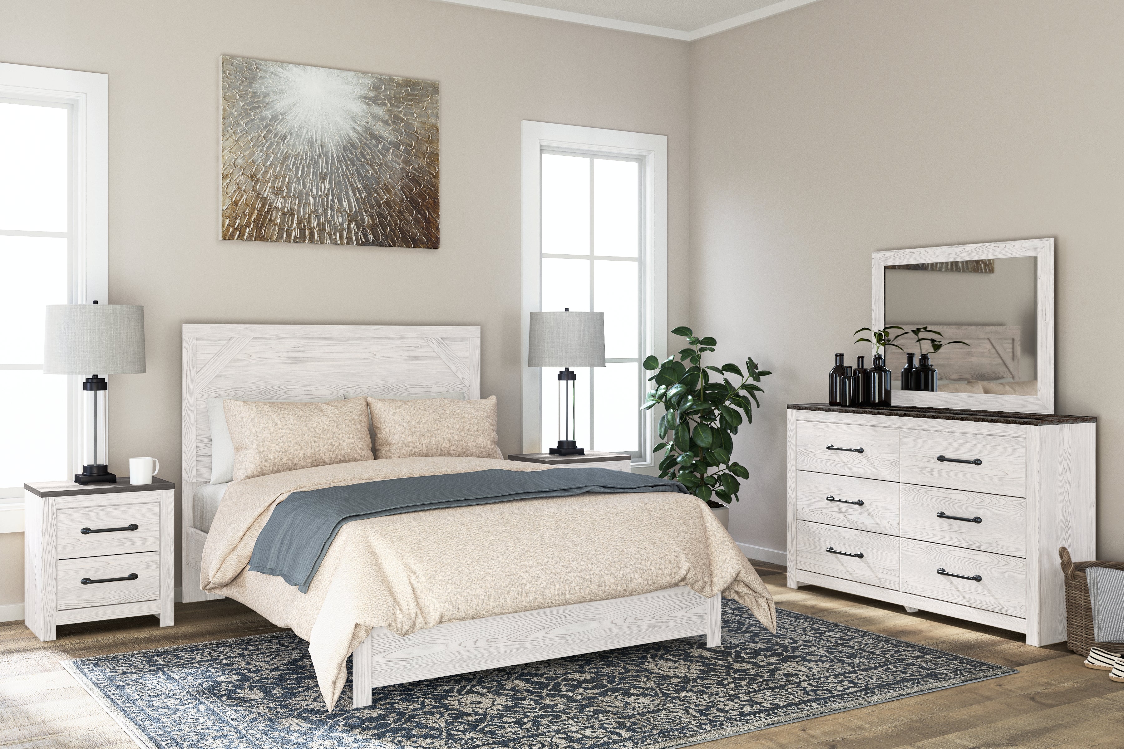 Ashley Furniture - GERRIDAN NIGHTSTAND - White Wood - Nightstands - Additional View 1