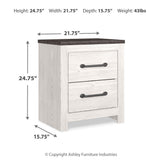 Ashley Furniture - GERRIDAN NIGHTSTAND - White Wood - Nightstands - Additional View 7