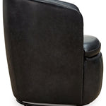 Ashley Furniture - Kierreys 100% Leather Swivel Chair - Midnight - Black - Chairs - Additional View 3