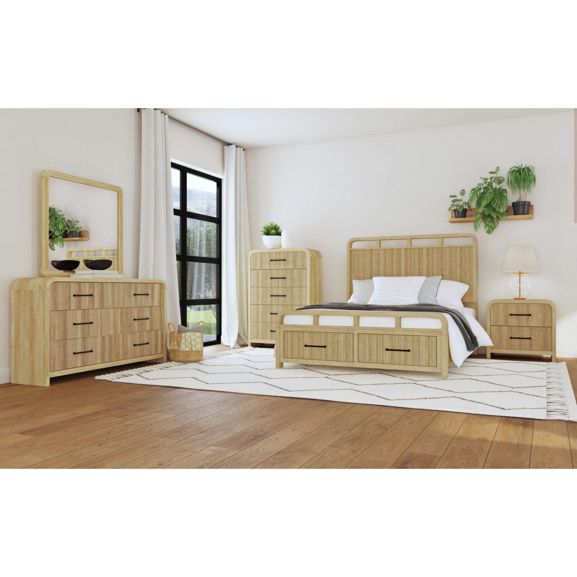 Elements International - Ridgemont Full Bed - Light Brown Wood - Beds - Additional View 1