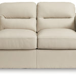 Ashley Furniture - TRESURE TROVE ALMOND LOVESEAT - White Leather Match - Loveseats - Additional View 2