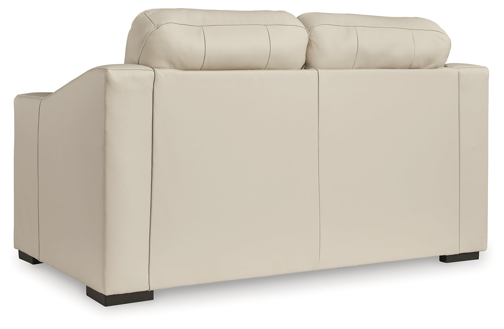 Ashley Furniture - TRESURE TROVE ALMOND LOVESEAT - White Leather Match - Loveseats - Additional View 4