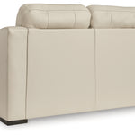 Ashley Furniture - TRESURE TROVE ALMOND LOVESEAT - White Leather Match - Loveseats - Additional View 4