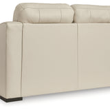 Ashley Furniture - TRESURE TROVE ALMOND LOVESEAT - White Leather Match - Loveseats - Additional View 4