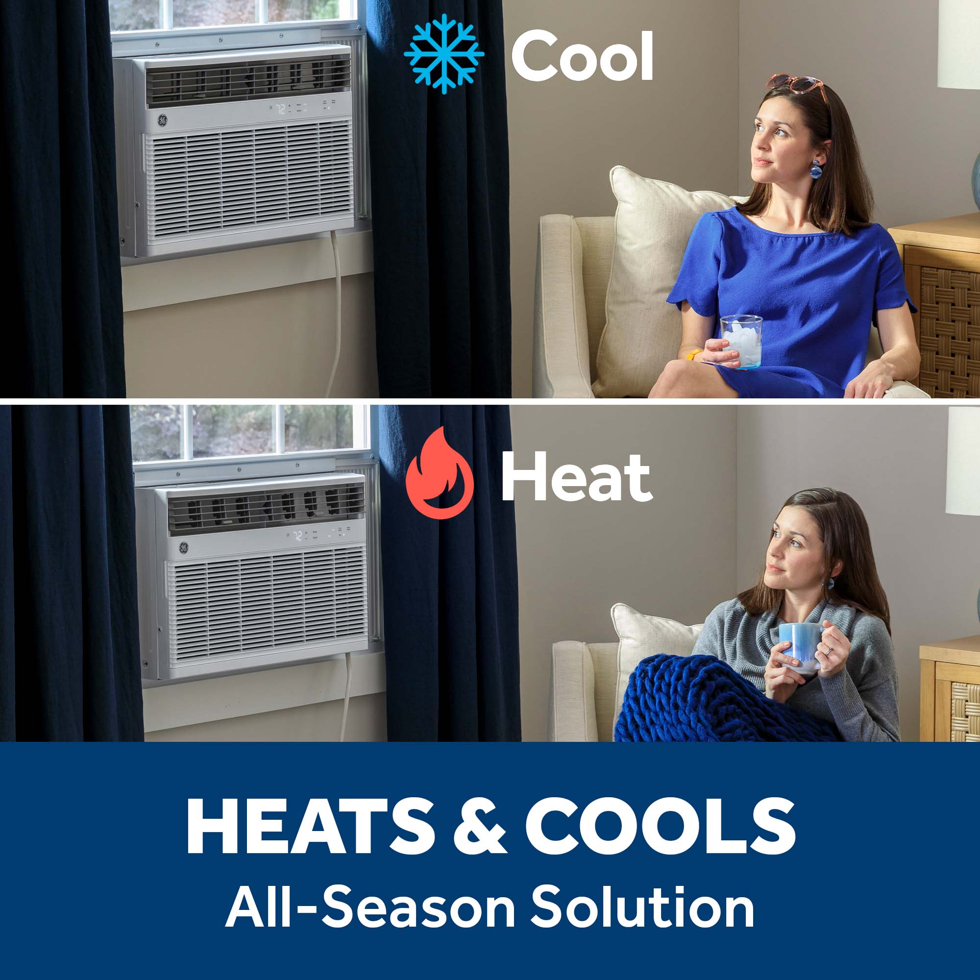 GE - CLSU HEAT/COOL 24K BTU - White - Air Conditioners - Additional View 1