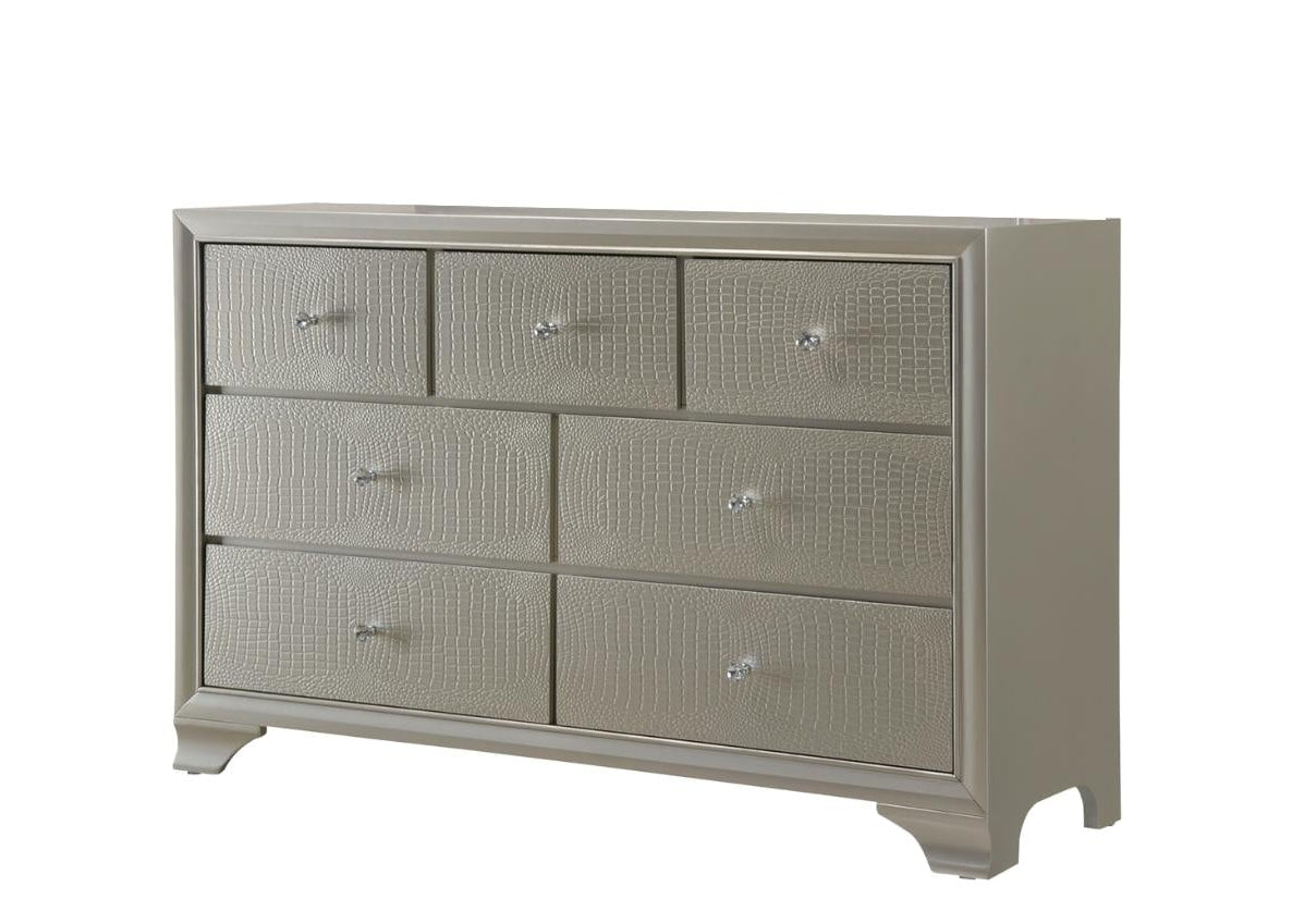 dresser champagne 1600mm Contemporary 9-Drawer Bedroom for Storage in GoldHomary measuring 72 inches wide YUTZY WOODWORKING Bedroom Champagne 9