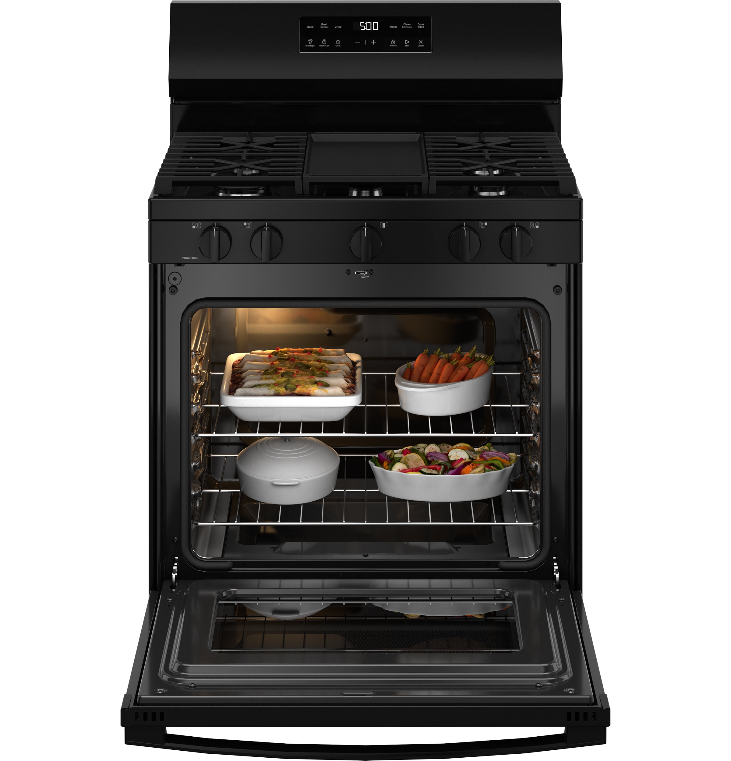 GE BLACK 30" FREE STANDING GAS RANGE - Ranges - Additional View 3