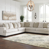 Ashley Furniture - Rawcliffe Parchment 3 Piece Sectional - Beige Fabric - Sectionals - Additional View 2