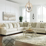 Ashley Furniture - Rawcliffe Parchment 3 Piece Sectional - Beige Fabric - Sectionals - Additional View 4