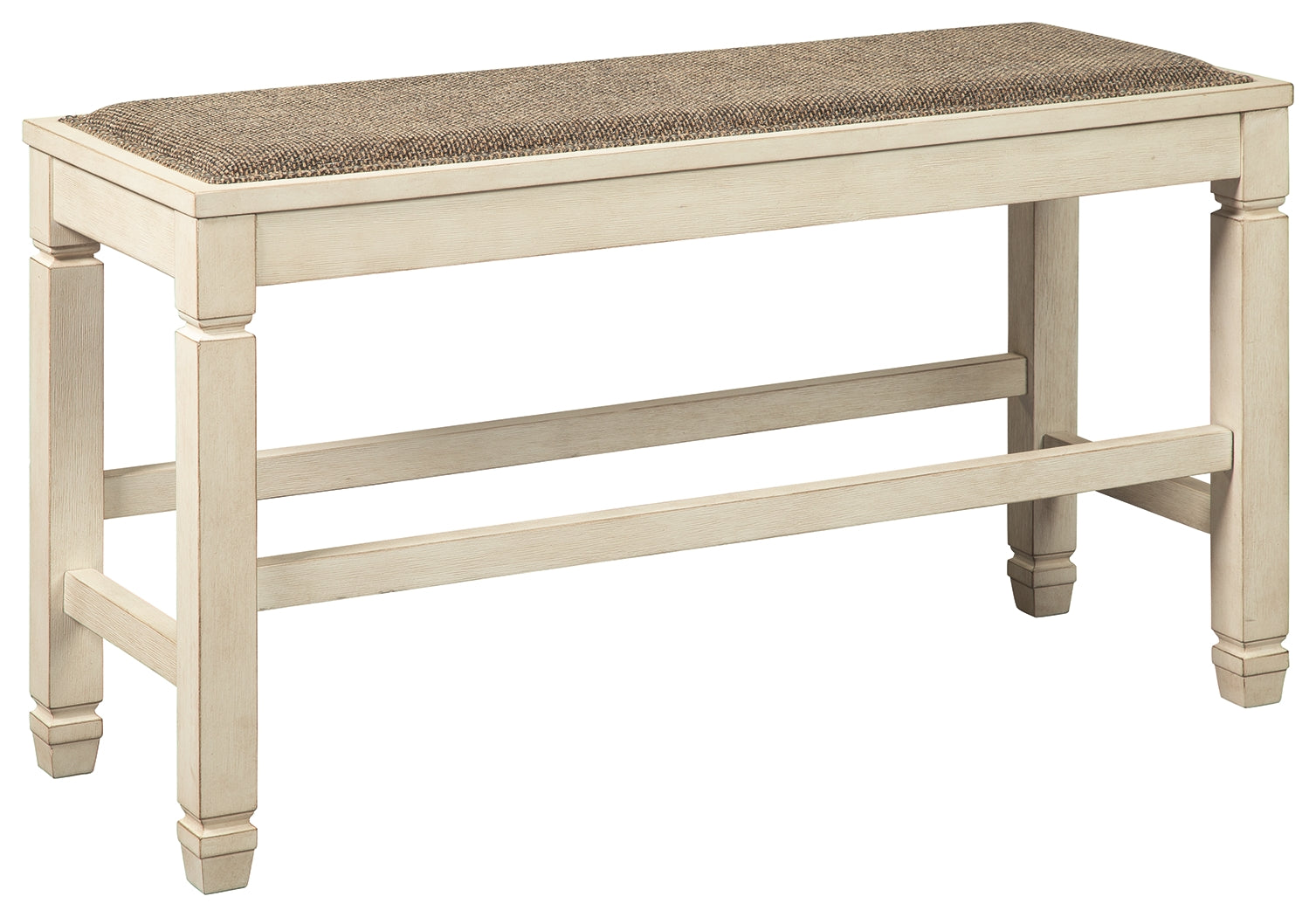 Ashley Furniture - Bolanburg Counter Dining Bench - Beige Fabric|Wood - Benches