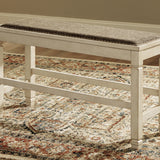 Ashley Furniture - Bolanburg Counter Dining Bench - Beige Fabric|Wood - Benches - Additional View 1