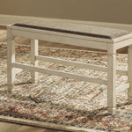 Ashley Furniture - Bolanburg Counter Dining Bench - Beige Fabric|Wood - Benches - Additional View 6